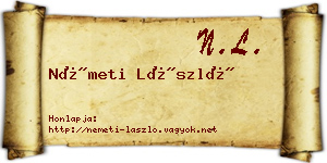 Németi László névjegykártya