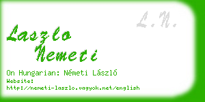 laszlo nemeti business card