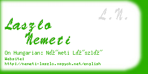 laszlo nemeti business card